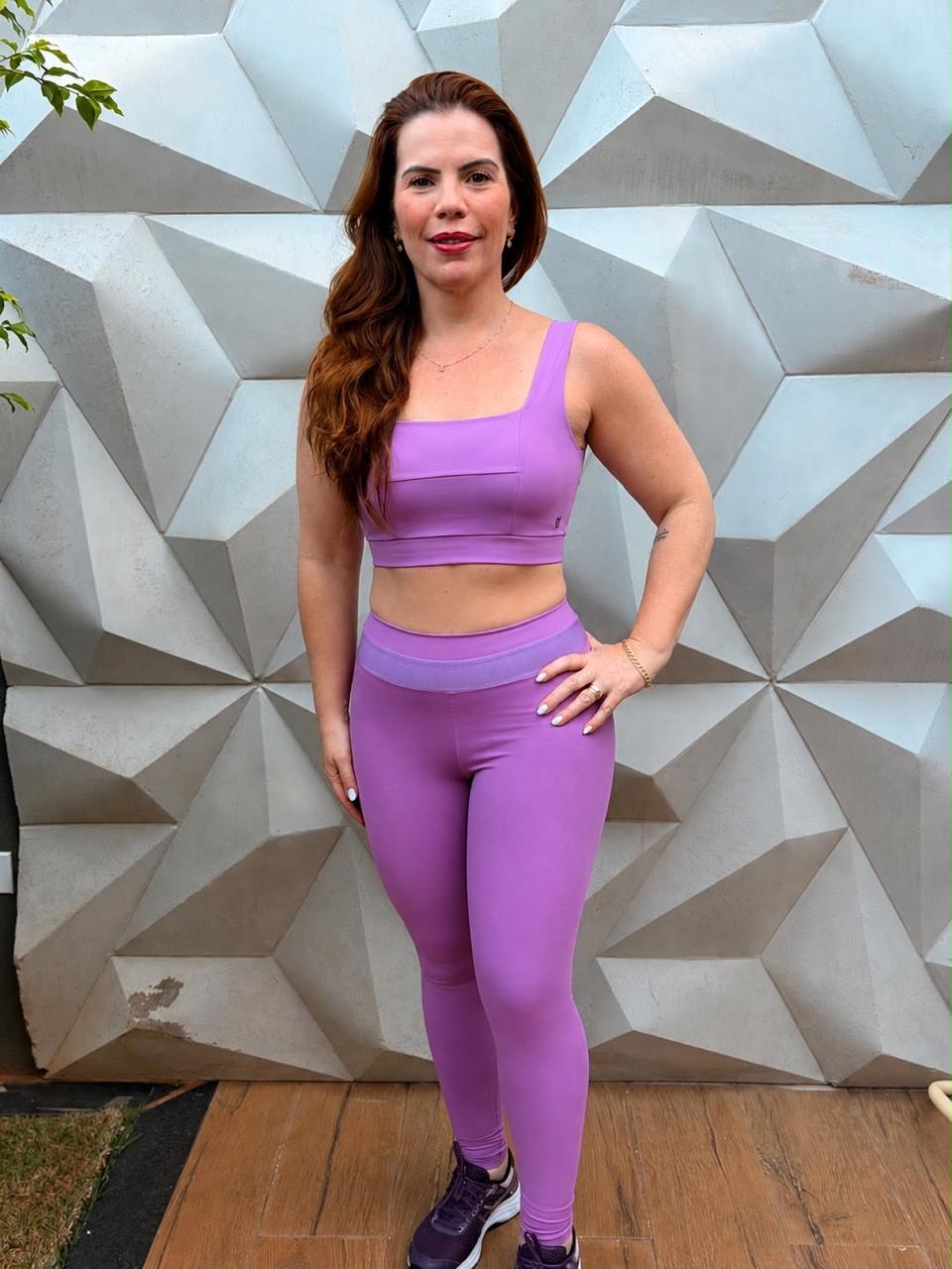 Conjunto Top + Legging Cajubrasil Lilás