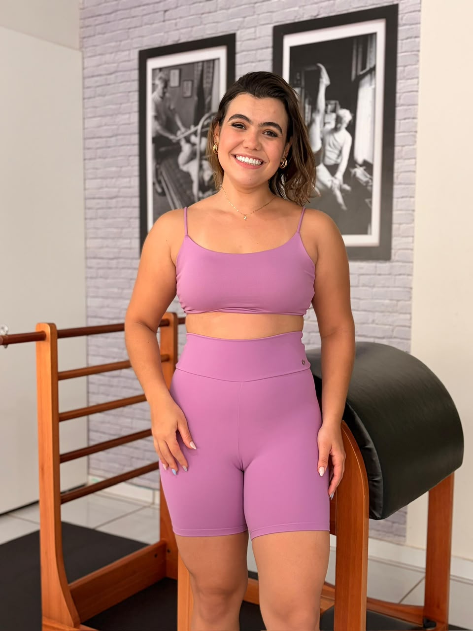 Conjunto Top + Short Cajubrasil Lilás