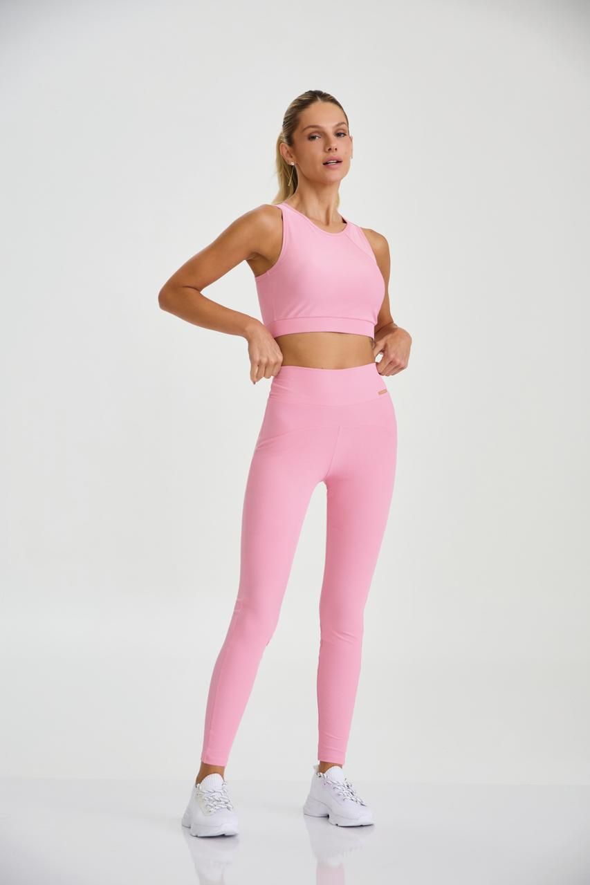 Conjunto Top + Legging Cajubrasil Rosa Candy